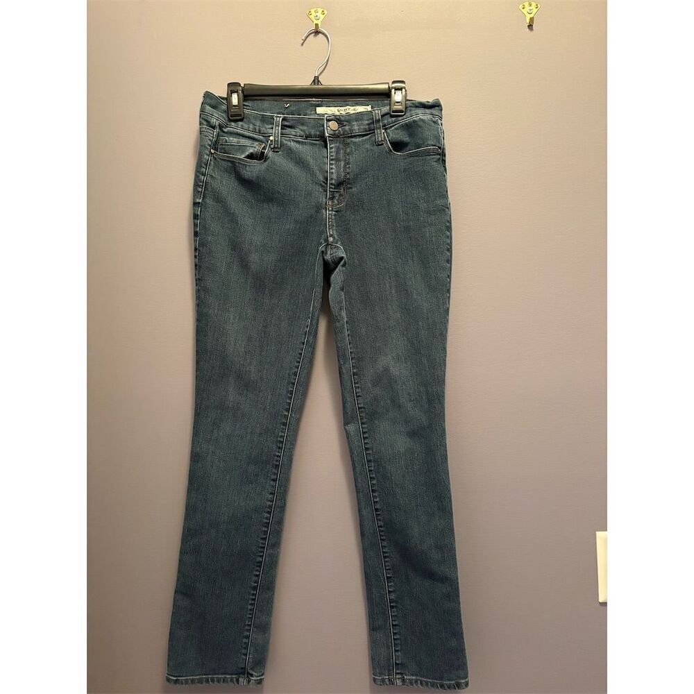 DKNY Women's Straight Jeans Size 8 Blue Dark Wash Classic Fit